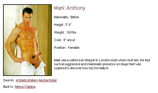 Mark Anthony | British Hot House Kristen Bjorn Power Bottom Gay Porn Star 100138