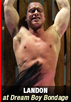 landon gets flogged and bound at dream boy bondage