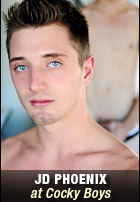 JD Phoenix strokes his cock in the desert at Cocky BOys