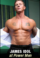 power muscle hunk james idol does it all