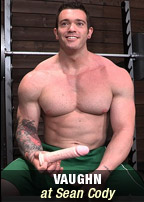 muscle stud vakughn takes on a dildo at sean cody