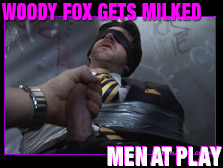 woody fox gets milked at Men At Play