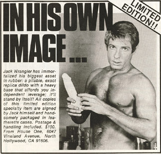 Jack Wrangler and his dildo