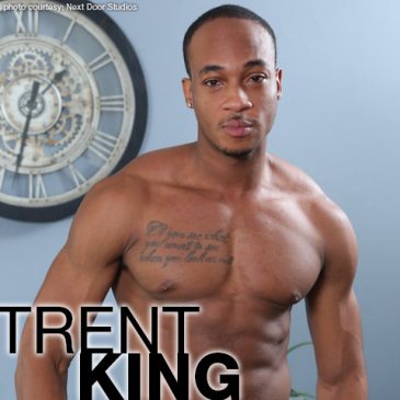 Trent King Hung Handsome Uncut Next Door Ebony American Gay Porn Star