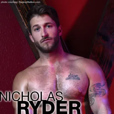 Nicholas Ryder Scruffy Tattooed Hunk American Gay Porn Star