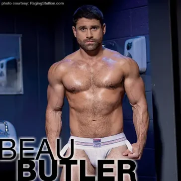 Beau Butler Handsome Furry American Muscle Gay Porn Star