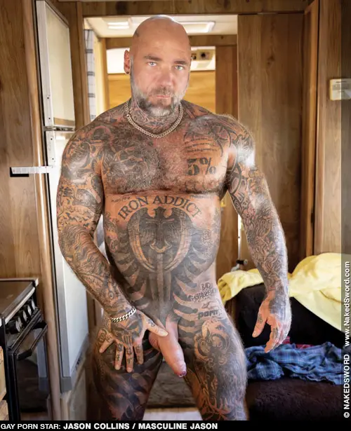 Jason Collins Tattooed Muscle Beefcake Gay Porn Star Gay Porn 140129 gayporn star